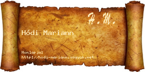 Hódi Mariann névjegykártya